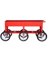 Herstera Wheels højbed på hjul H80 x B186 x D50 cm i stål - Rød/Natur