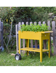 højbed plantekasser havedekoration højbede stål hjul 2