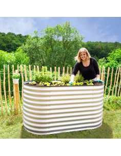 højbed plantekasser havedekoration højbede stål 2