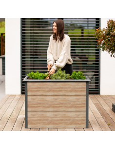 højbed plantekasser havedekoration højbede sort stål 2