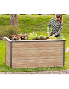 højbed plantekasser havedekoration højbede sort stål 2