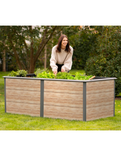 højbed plantekasser havedekoration højbede sort stål 2