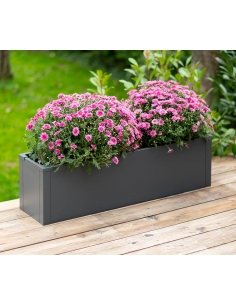 højbed plantekasser havedekoration højbede sort stål 2