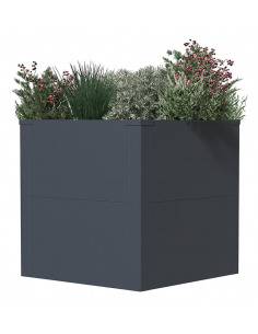 højbed plantekasser havedekoration højbede sort stål