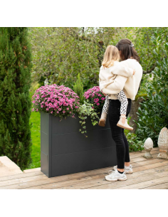 højbed plantekasser havedekoration højbede sort stål 2