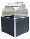 Westmann Store & Grow højbed H169 x B120 x D120 cm i aluminium og polycarbonat - Antracit