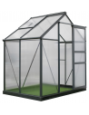 Westmann Flora Drivhus i aluminium og polycarbonat H202 x B190 x D132 cm - Antracit