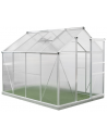 Westmann Flora Drivhus i aluminium og polycarbonat H202 x B192 x D252 cm - Alugrå