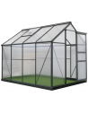 Westmann Flora Drivhus i aluminium og polycarbonat H202 x B192 x D252 cm - Antracit