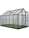 Westmann Flora Drivhus i aluminium og polycarbonat H202 x B192 x D312 cm - Antracit