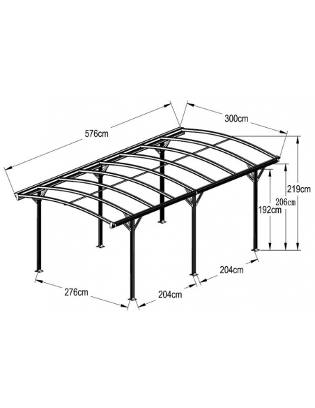 carport fritstående stål aluminium