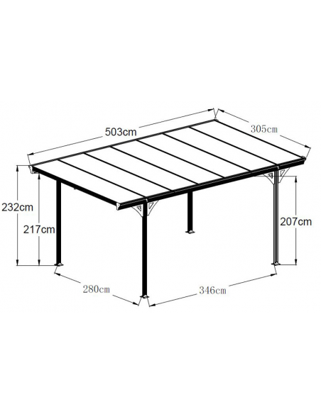 carport fritstående stål aluminium