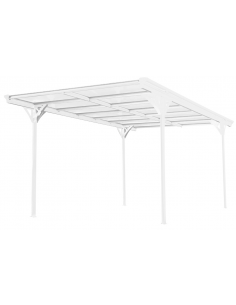 carport fritstående stål aluminium hvid