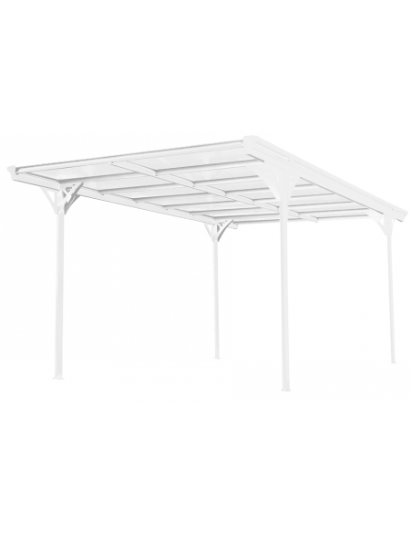 carport fritstående stål aluminium hvid