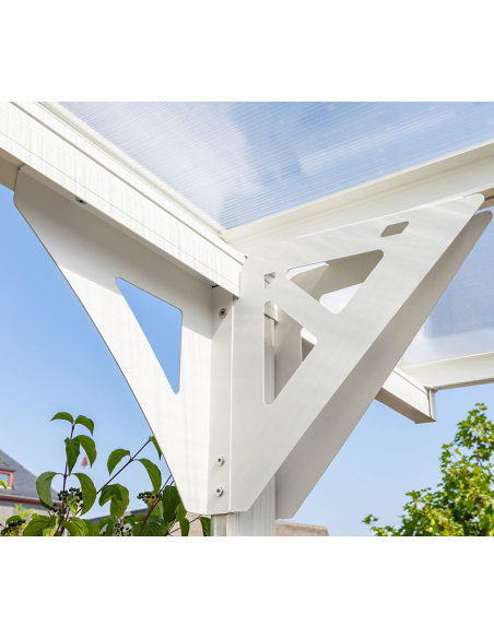 carport fritstående stål aluminium hvid