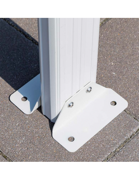 carport fritstående stål aluminium hvid
