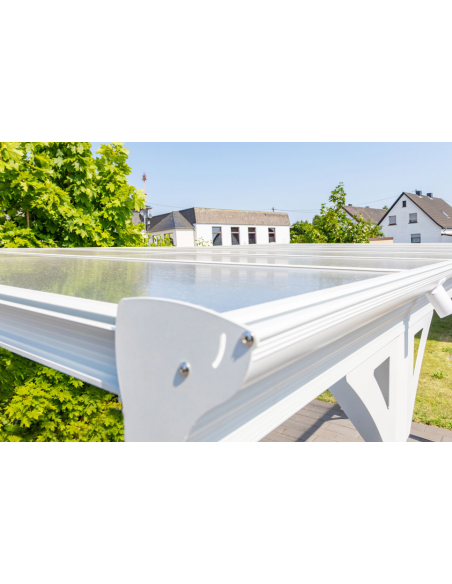 carport fritstående stål aluminium hvid