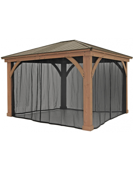 myggenet pergola træ pavillon havepavillon pavillion terrasseoverdækning terrasse overdækning