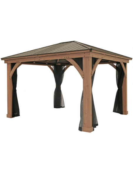 myggenet pergola træ pavillon havepavillon pavillion terrasseoverdækning terrasse overdækning