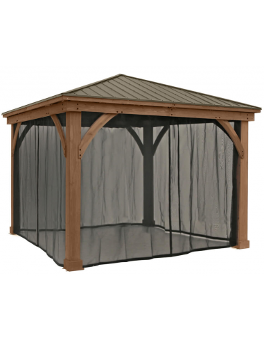 myggenet pergola træ pavillon havepavillon pavillion terrasseoverdækning terrasse overdækning