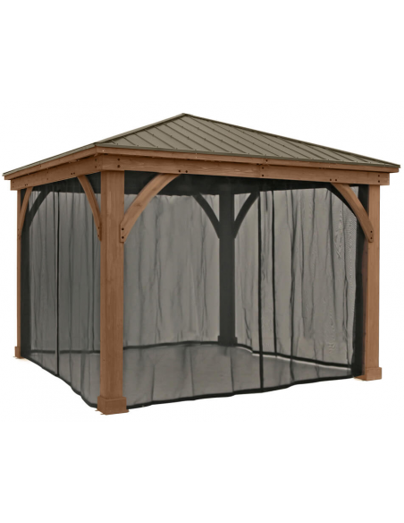 myggenet pergola træ pavillon havepavillon pavillion terrasseoverdækning terrasse overdækning