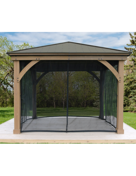 myggenet pergola træ pavillon havepavillon pavillion terrasseoverdækning terrasse overdækning