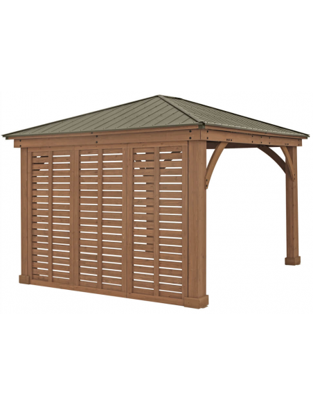 sidevæg pergola træ pavillon havepavillon pavillion terrasseoverdækning terrasse overdækning