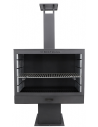 Westmann Haveovn med grill i stål H160 x B90 x D50 cm - Sort
