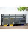 Westmann Planum Skraldespandsstativ i stål H150 x B330 x D90 cm - Antracit