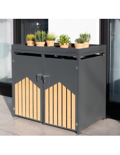 skraldespandsskjuler skraldespandsstativ stativ skjuler skraldespande 2