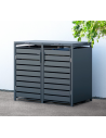 Westmann Kubus Skraldespandsskjuler i stål H116 x B132 x D80 cm - Antracit