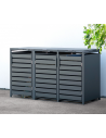 Westmann Kubus Skraldespandsskjuler i stål H116 x B200 x D80 cm - Antracit