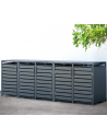 Westmann Kubus Skraldespandsskjuler i stål H116 x B332 x D80 cm - Antracit