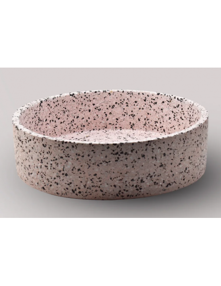 rund håndvask terrazzo beton betonvask vask bordmonteret bordplade