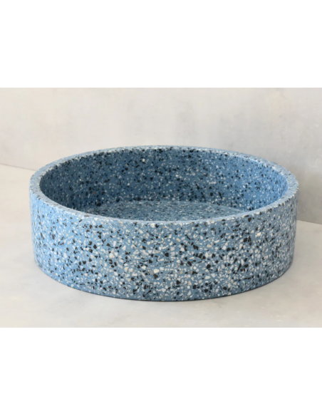 rund håndvask terrazzo beton betonvask vask bordmonteret bordplade