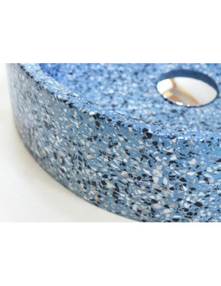 rund håndvask terrazzo beton betonvask vask bordmonteret bordplade