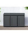 Westmann Moderna Skraldespandsskjuler i stål H135 x B211 x D83 cm - Antracit