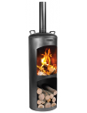 CookKing Faro Haveovn i stål H158 x Ø40 cm - Sort