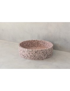 rund håndvask terrazzo beton betonvask vask bordmonteret bordplade 2