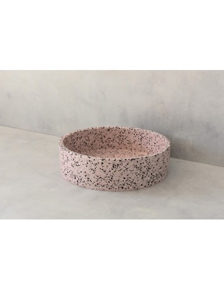 rund håndvask terrazzo beton betonvask vask bordmonteret bordplade