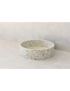 rund håndvask terrazzo beton betonvask vask bordmonteret bordplade 2