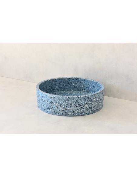 rund håndvask terrazzo beton betonvask vask bordmonteret bordplade