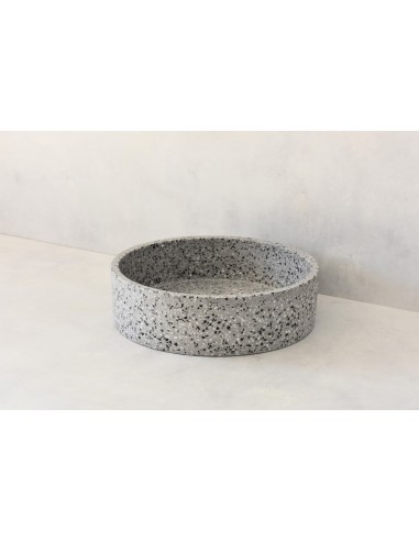 rund håndvask terrazzo beton betonvask vask bordmonteret bordplade