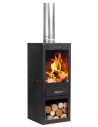CookKing Rosa Haveovn i stål H150 x B40 x D40 cm - Sort