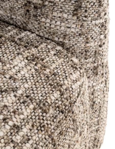 moderne lænestol loungestol boucle stof brun