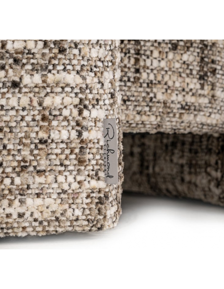 moderne lænestol loungestol boucle stof brun