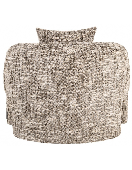 moderne lænestol loungestol boucle stof brun