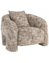 Tuscany lænestol i bouclé polyester H75 cm - Meleret brun