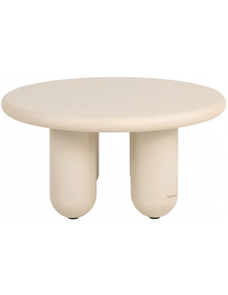 Rundt sofabord beige 80