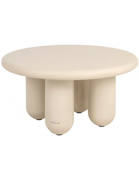 Rundt sofabord beige 80